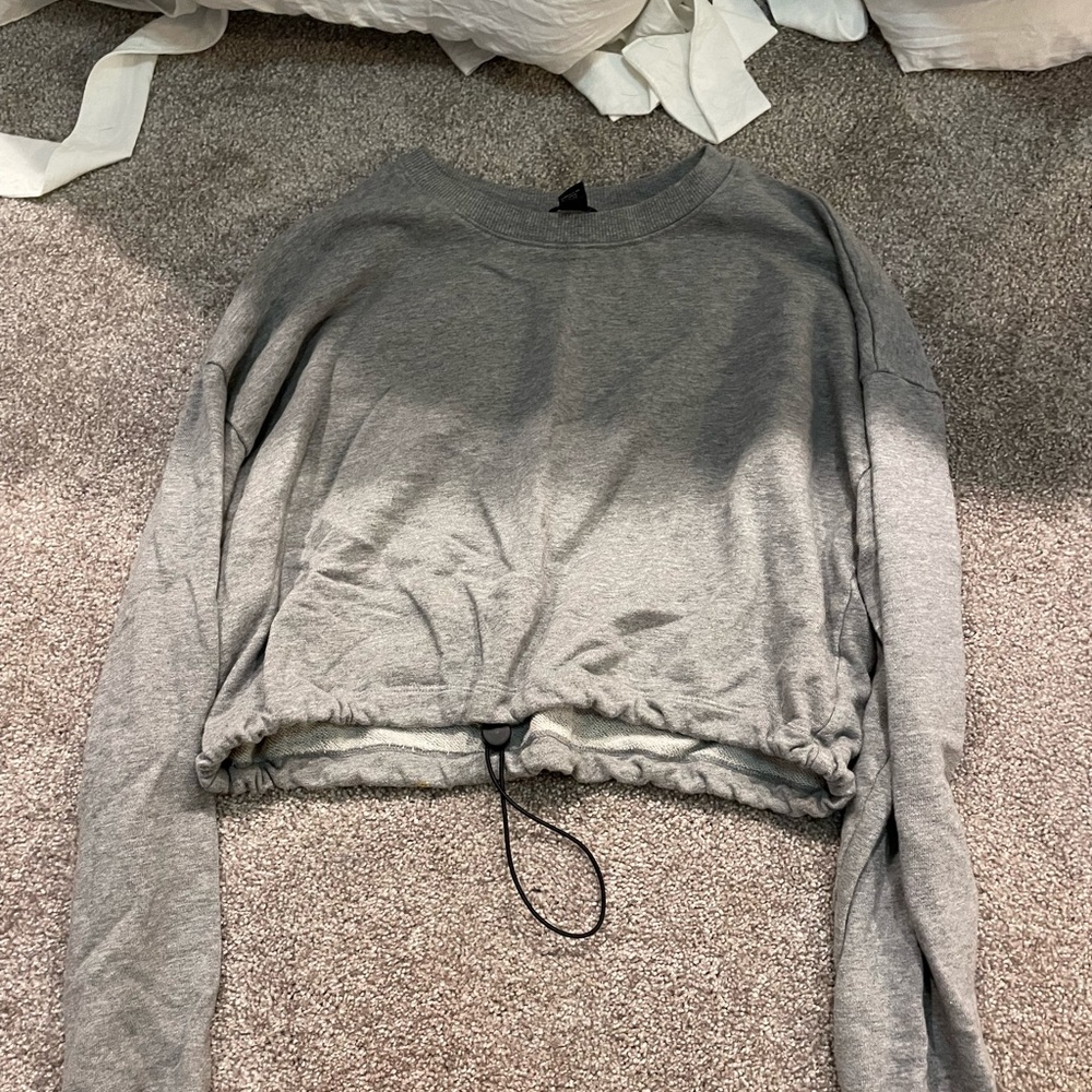 cropped Long sleeve sweatshirt material